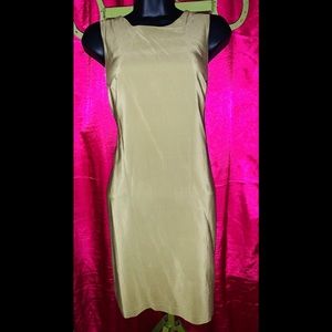 Olive Green Sleeveless Sheath Dress